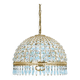 Lustre en laiton et cristal, conçu par Palwa, Allemagne, années 1970