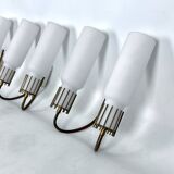 Mid-Century Modern set of three sconces in Arredoluce style. Italy 1950s