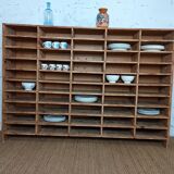 Wooden sorting cabinet with 50 compartments.