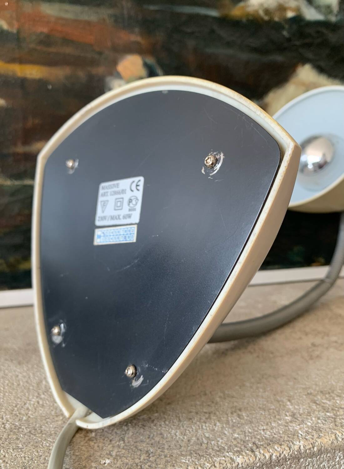 Vintage desk lamp - solid wood, Belgium