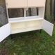 Original white-painted 4-door kitchen buffet