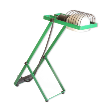 Green "Sintesi" table lamp by Ernesto Gismondi for Artemide, 1976.