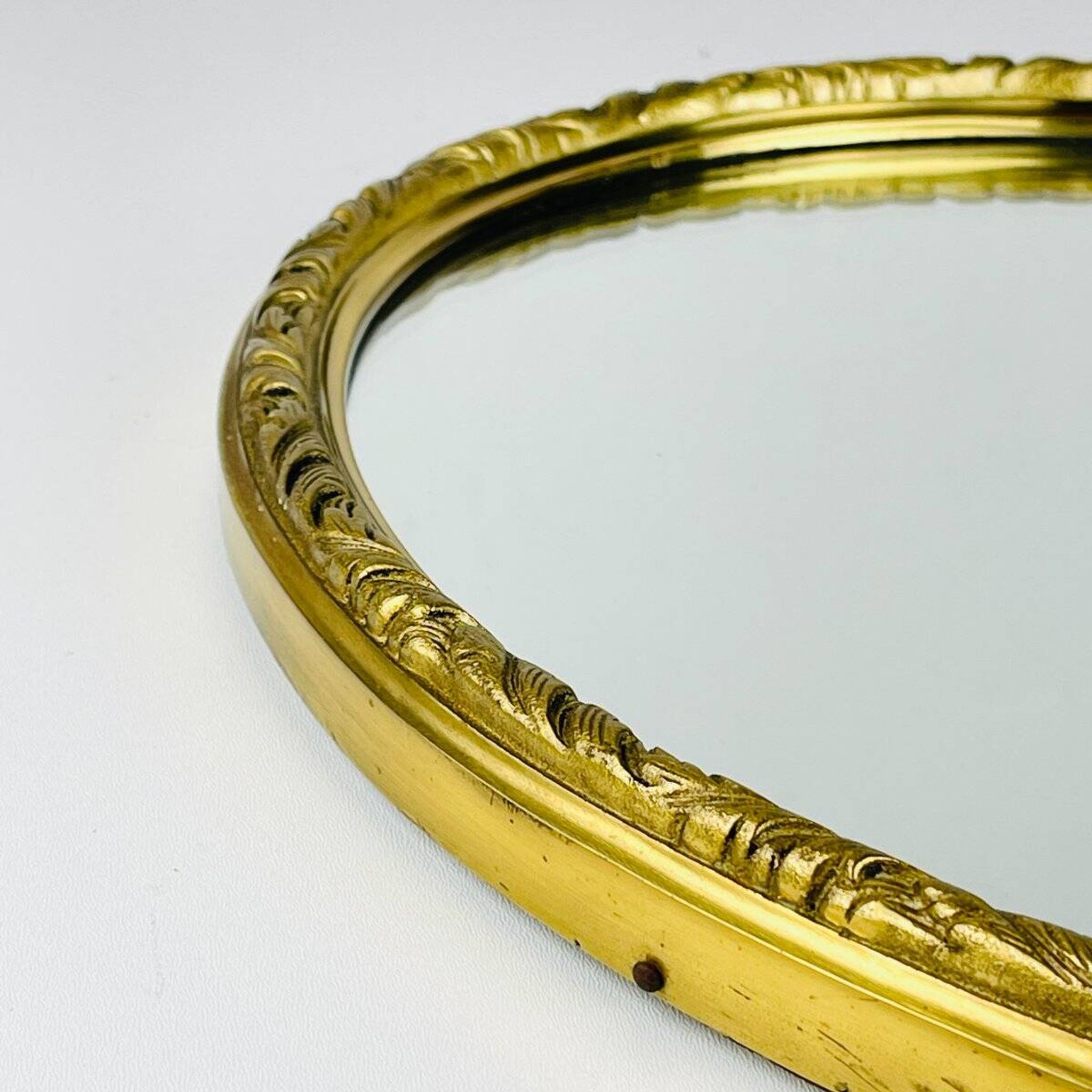 Miroir en laiton, Italie, années 1950