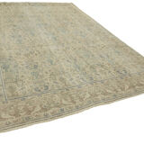 Hand-knotted persian vintage 1970s 291 cm x 374 cm beige wool carpet