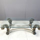 Vintage brass flower coffee table, 1970s