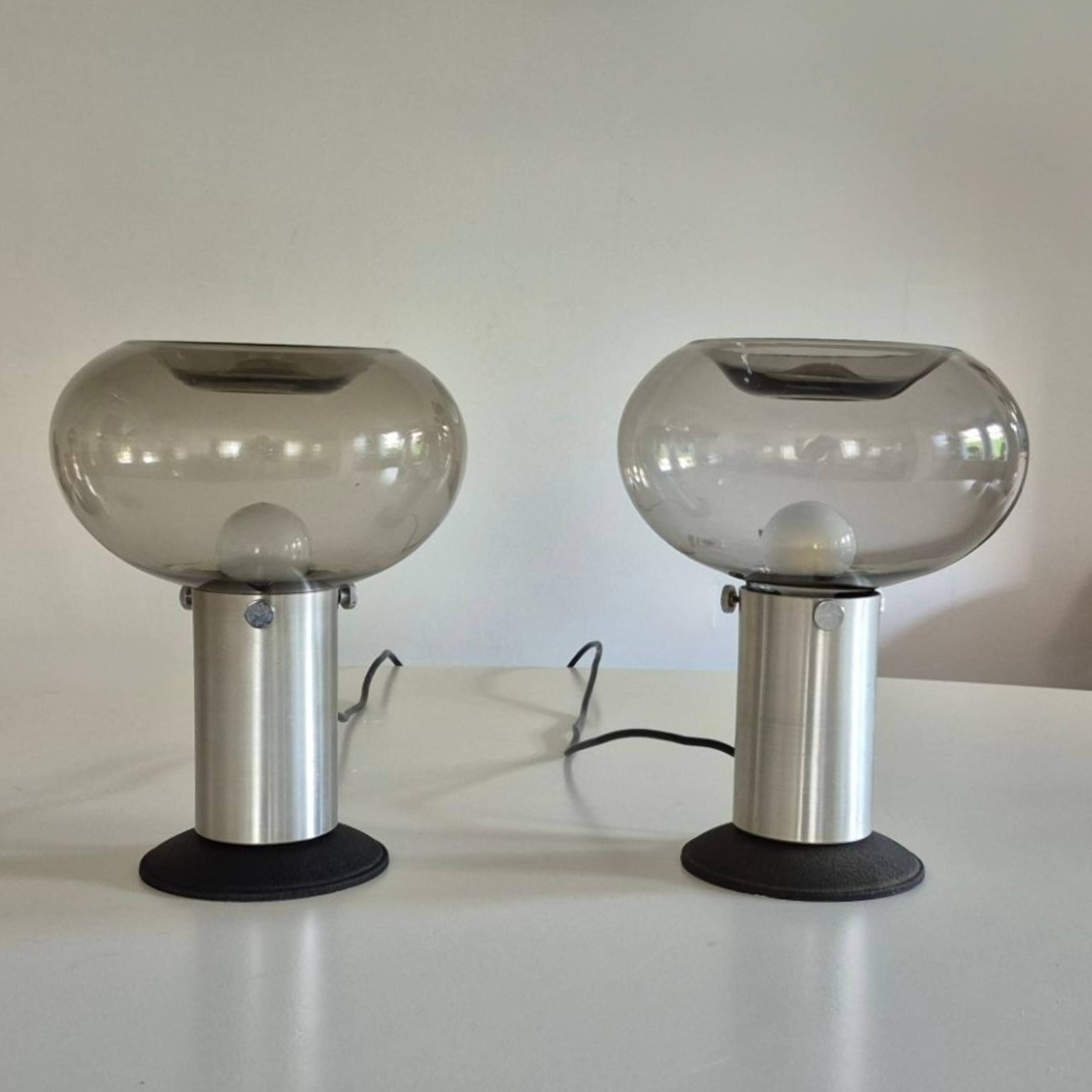 Set of 2 space age lamps by Süssmuthglas, Germany 1960s