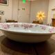 Hollow dish in Iron Earth Saint Amandinoise model Anemone