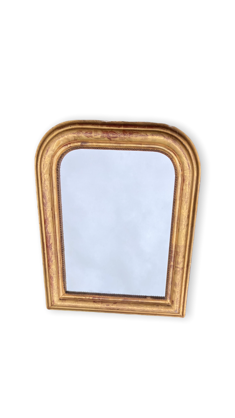 Mirror frame Louis Philippe In Gilded Wood with La Feuille 56x88cm