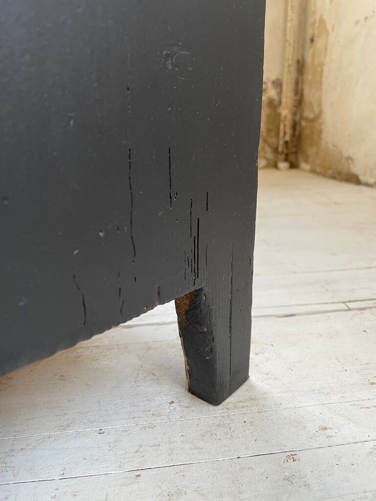 Old black storage window