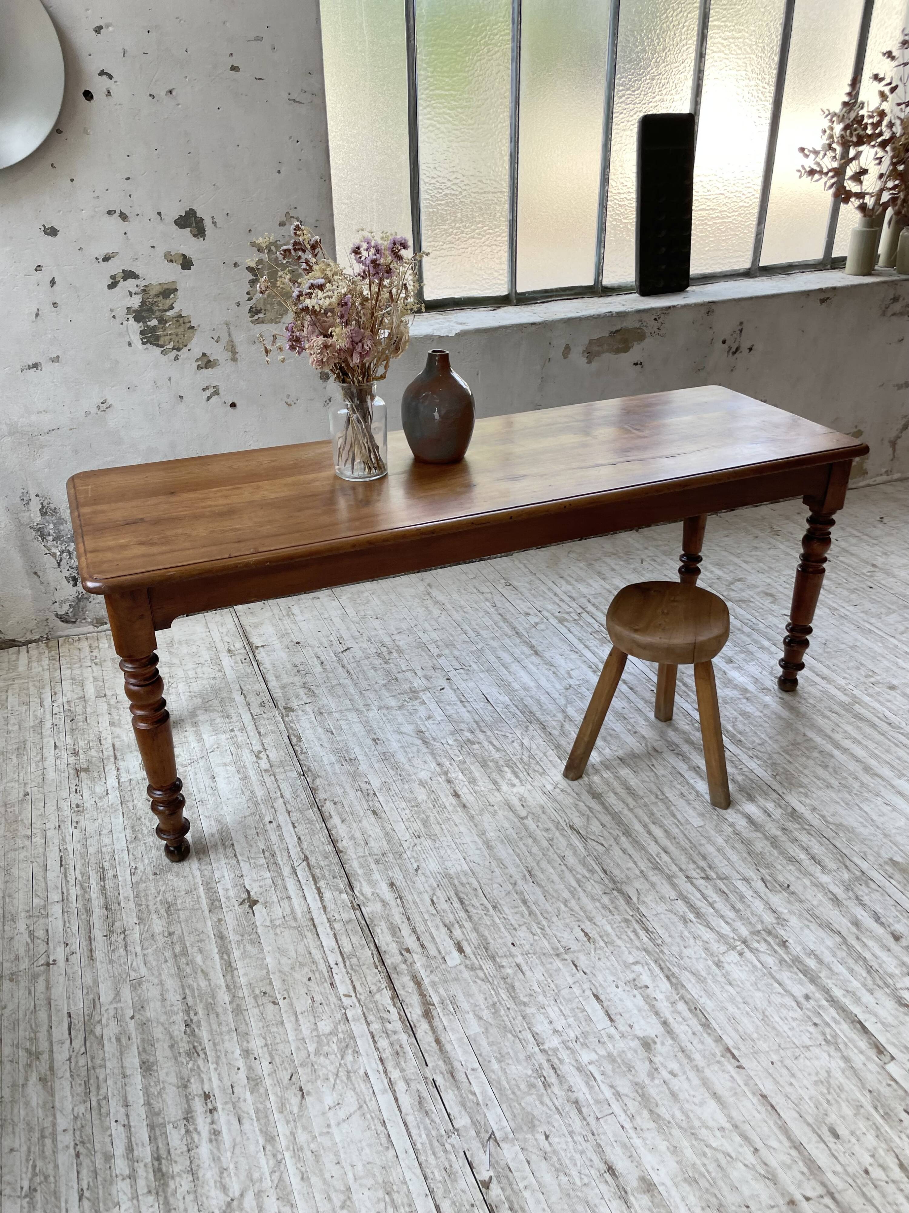Walnut farm table 185 cm