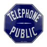 Public telephone plate emaillerie laborde 1930