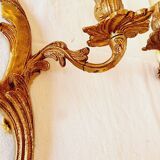 2 french bronze sconces from the beginning of the 20th century in louis xv rocaille style, electrical system