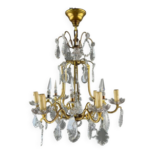 lustre En laiton Et Cristal,
