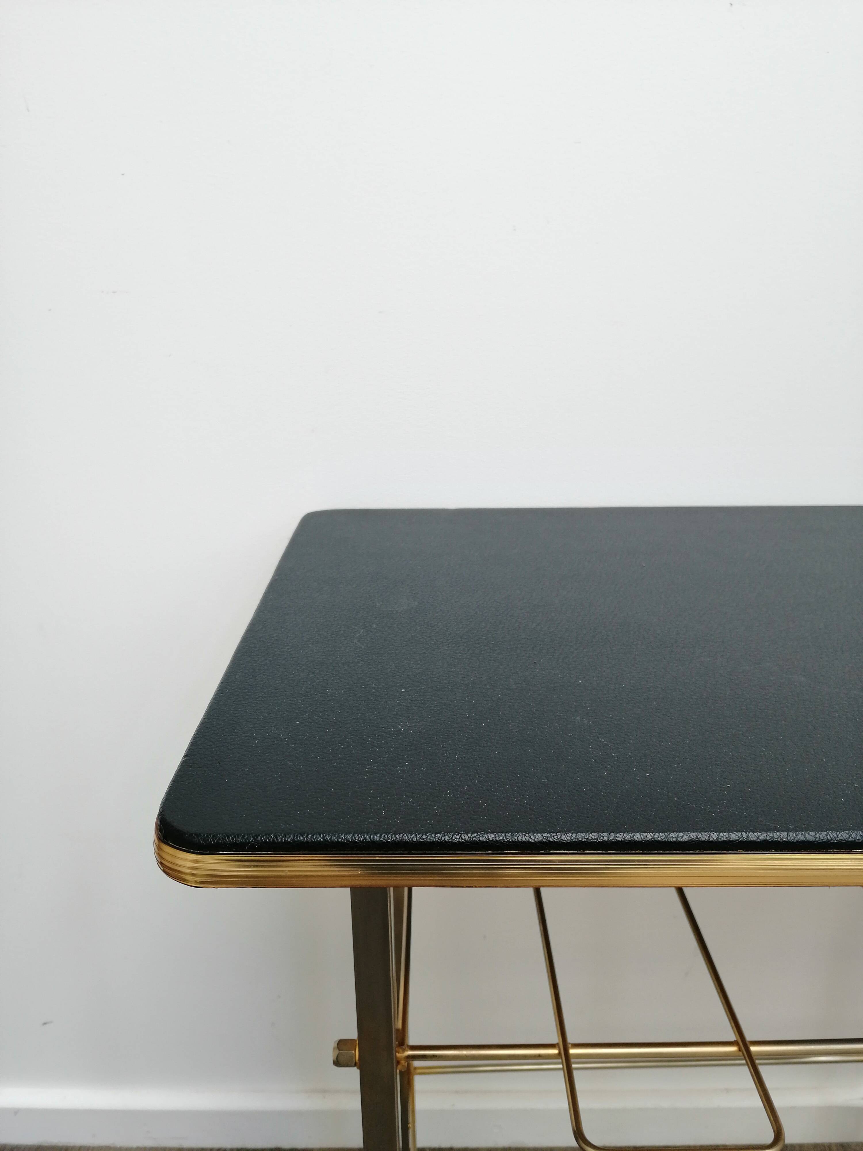 Black & gold side table