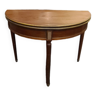 Table demi-lune, transformable table de jeu ronde