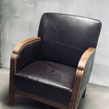 20th century English art deco club armchairs