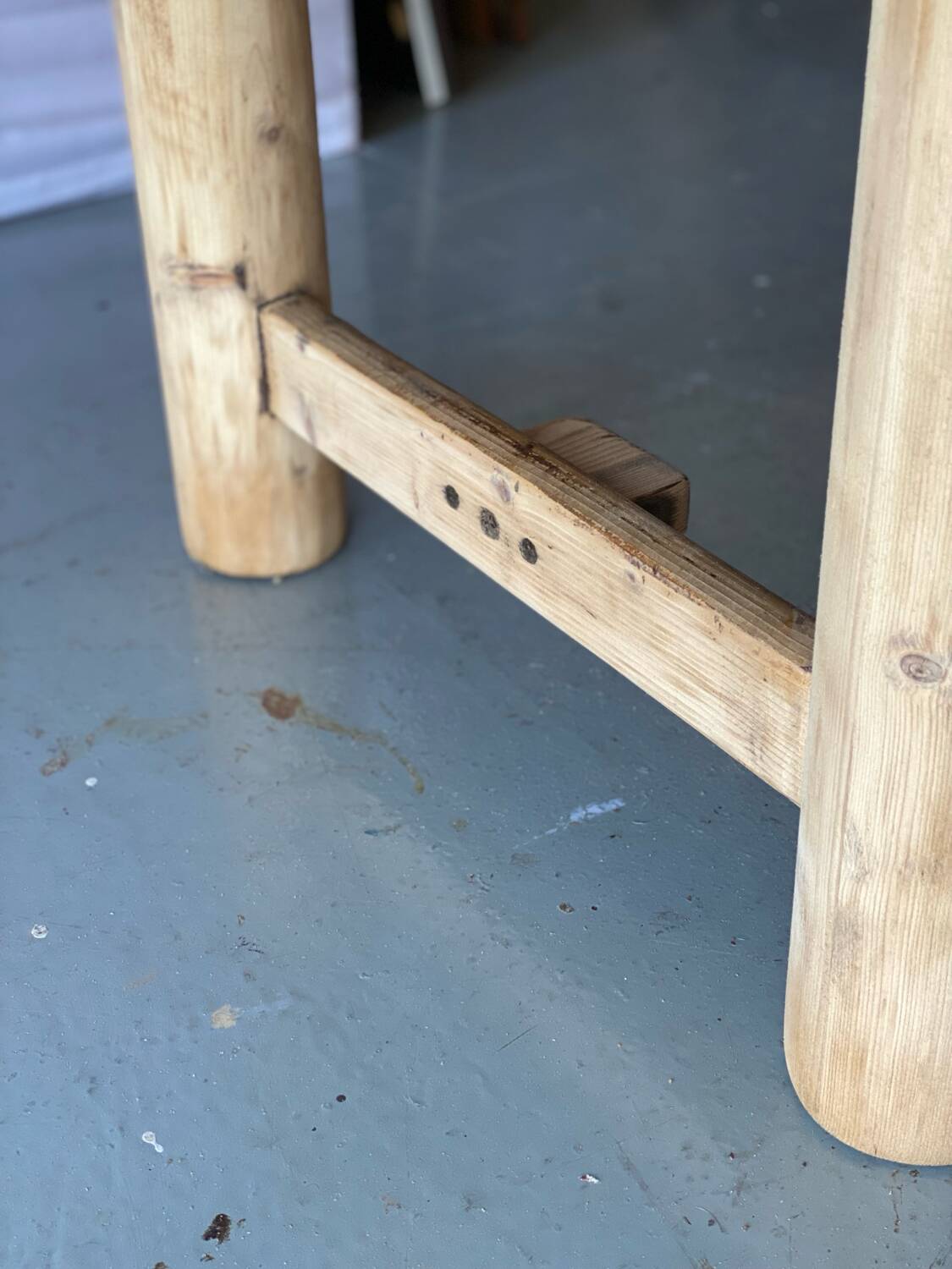 Vintage Farmhouse Dining Table Solid Wood Refurbished 170cm