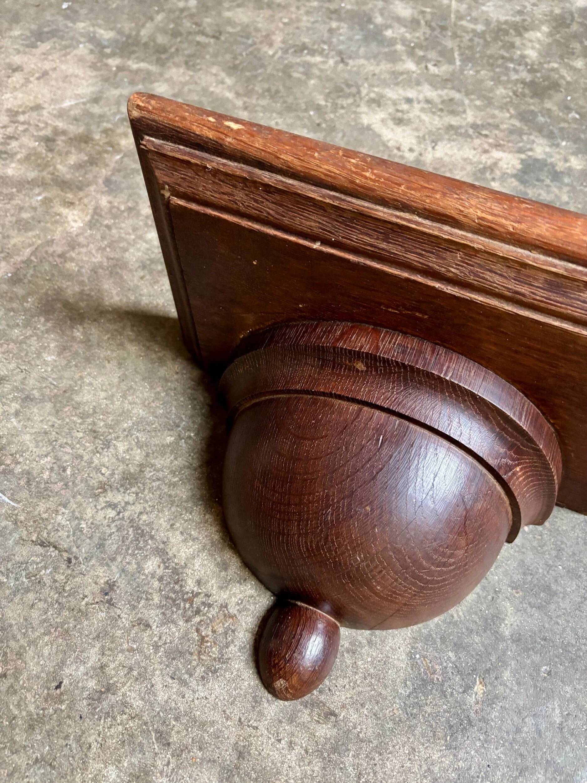 Dark wood wall shelf