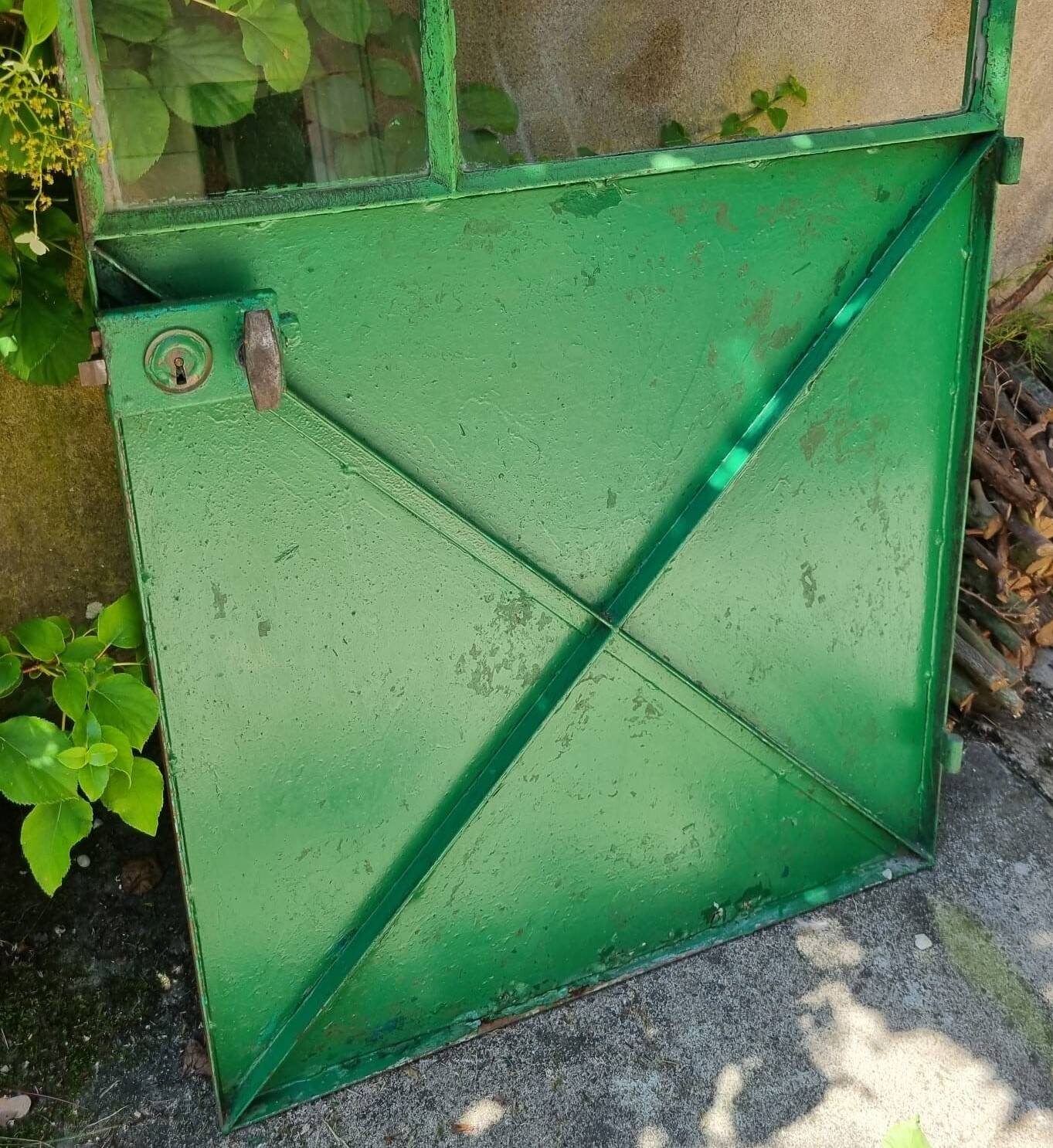 Workshop/industrial style steel door