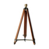 Wooden tripod lamp