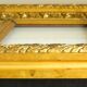 Antique gilded frame in wood and stucco, carved, original gilding