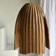 Large suspension or lampshade in organic natural teak, tubular H40 D30.