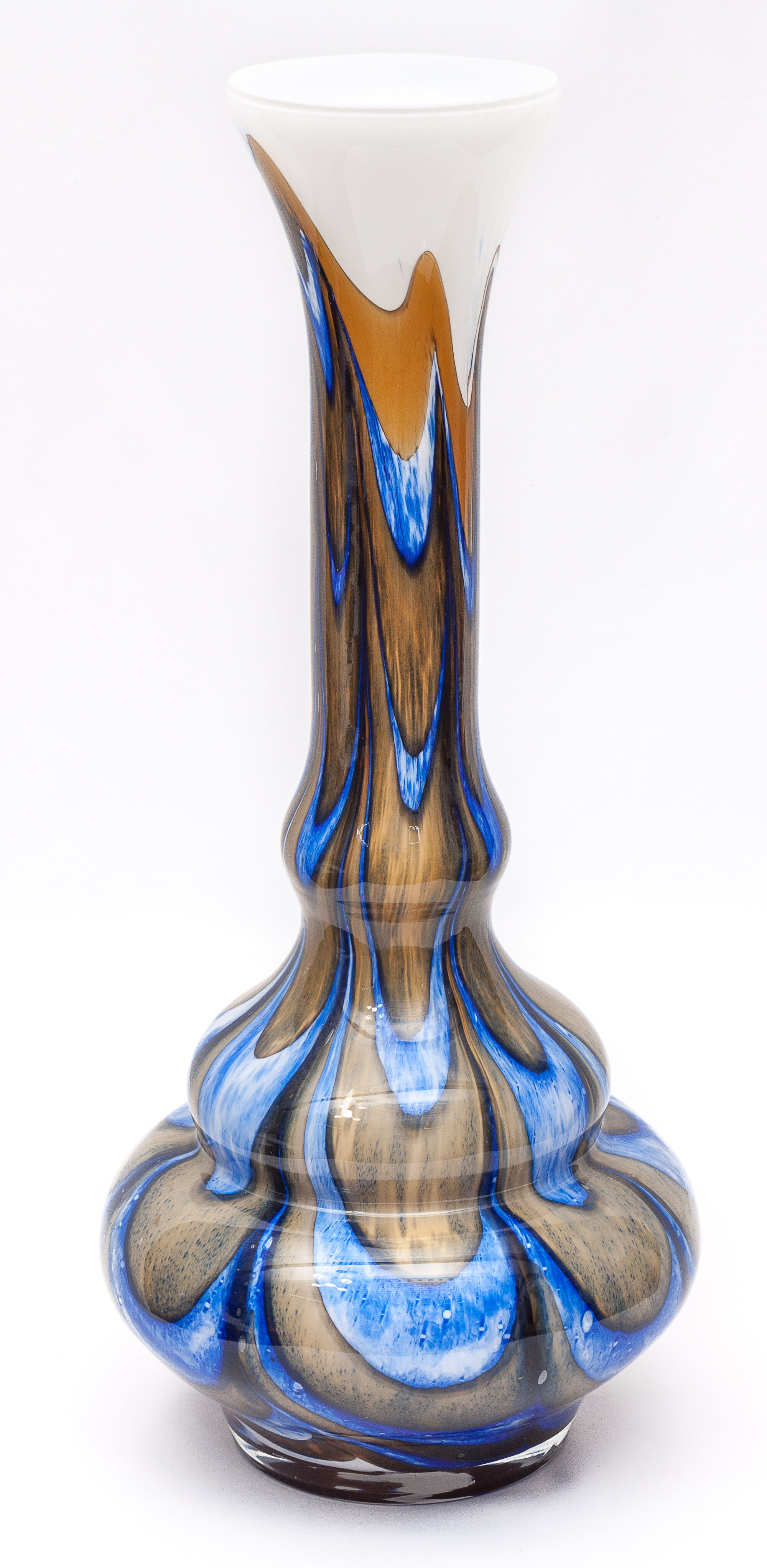 Blue Murano vase by Carlo Moretti