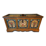 Coffre Tyrolien De Mariage Peint Et Daté De 1855