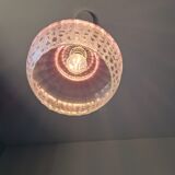 Vintage pendant lamp in pink glass