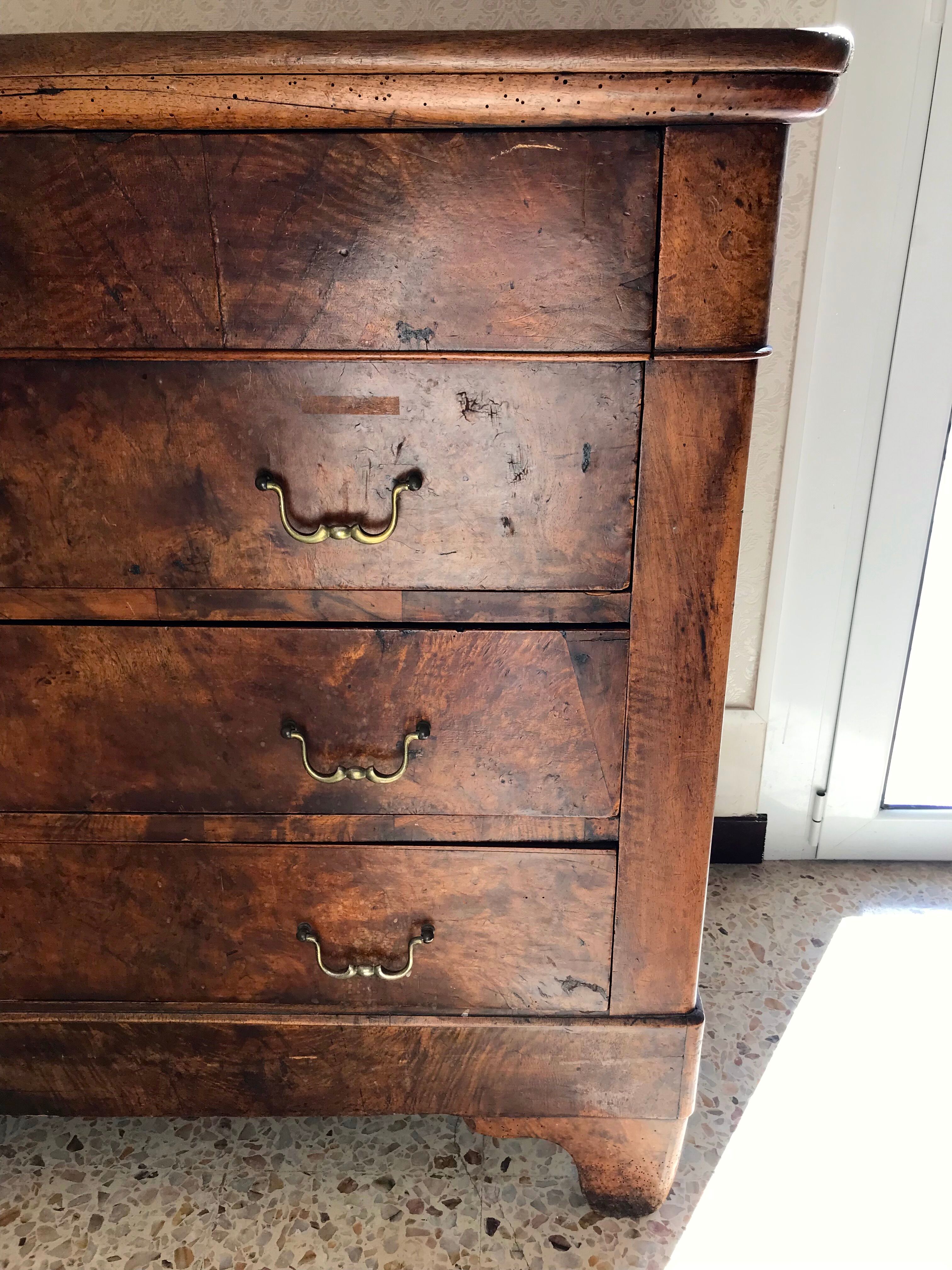 Old country chest of drawers nineteenth century
