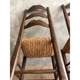 Pair of straw chairs