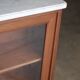 Beautiful Louis XVI style display case in cherry wood with marble