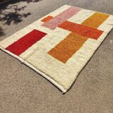 Beni Mrirt rug in pure wool, handwoven using traditional methods, size 100 x 200 cm