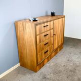 Vintage drawer cabinet, chest of drawers, walnut, 60s