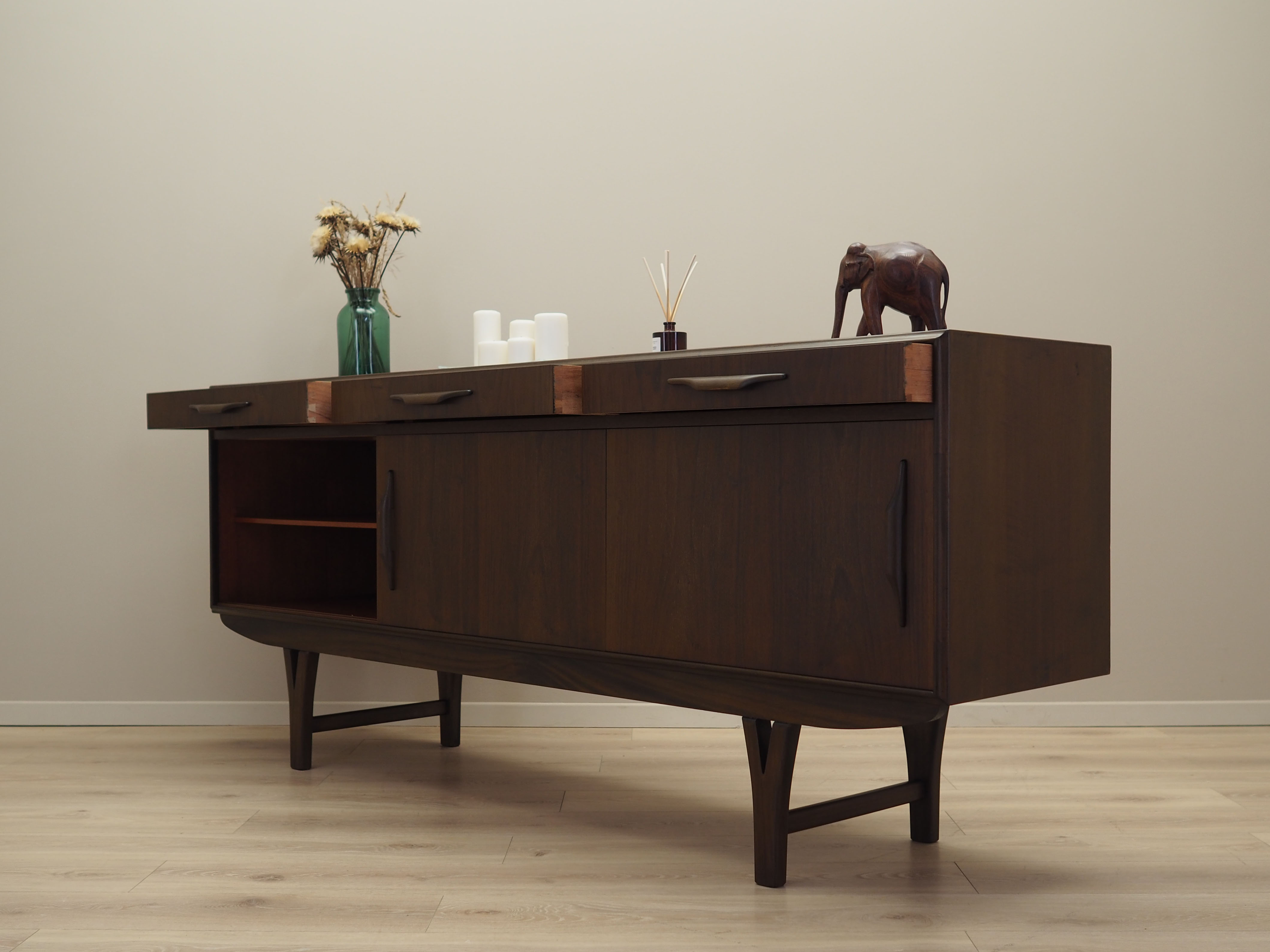 Walnut sideboard, Danish design, 1960s, production: Denmark