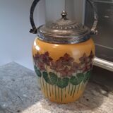 Art nouveau glass cookie jar