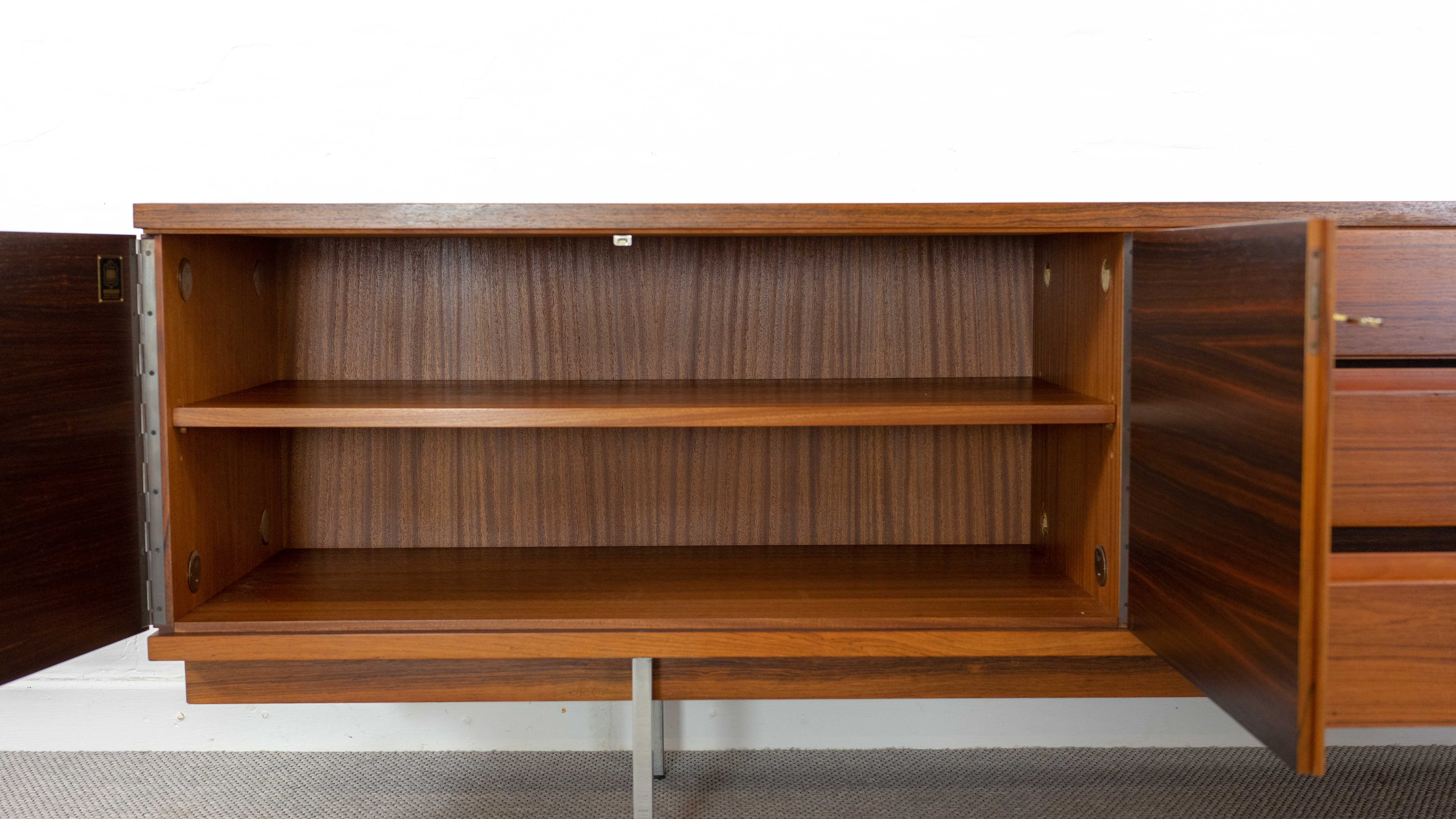 Minimalistic mid century sideboard in rosewood