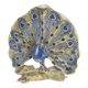 Faience bouquet holder from Desvres in the shape of a peacock.