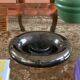 Space age blue iridescent ceramic ashtray / vide poche, Italy 1970s