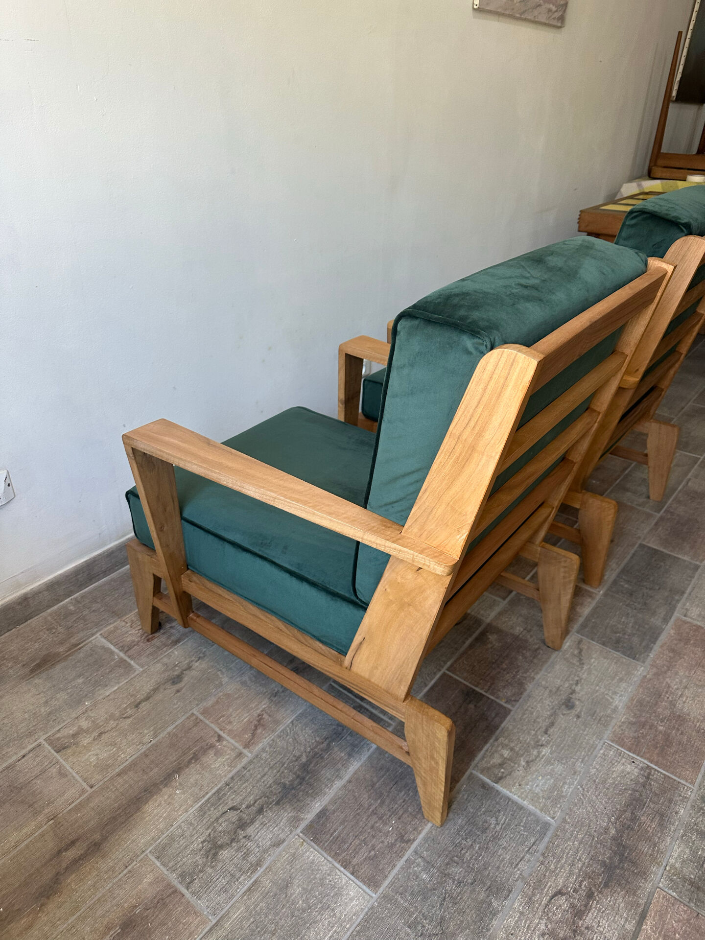 Paire de Fauteuils en chêne 60s