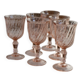 6 coupes à champagne vintage Luminarc Rosaline