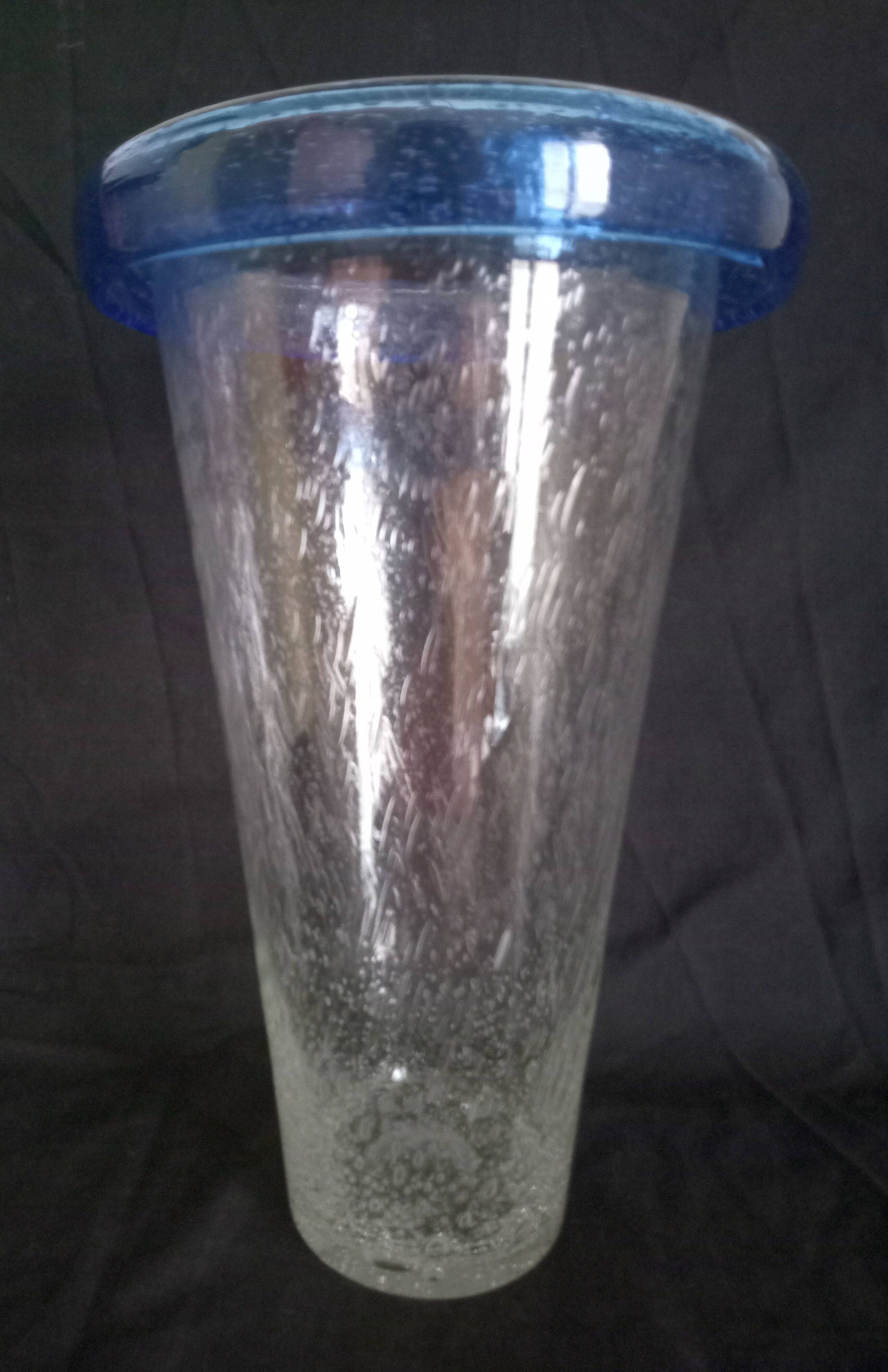Flared vase with turned neck, h - 30 cm.