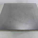 German design etched metal coffee table by Heinz Lilienthal