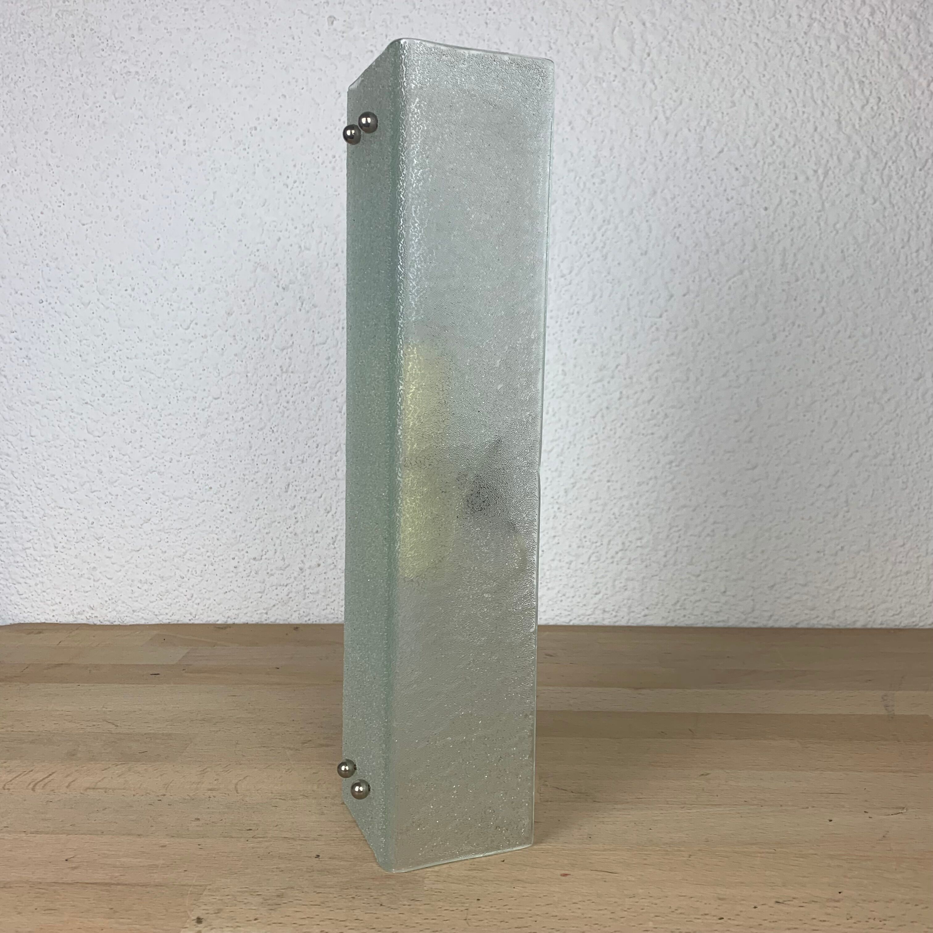 Vintage granite glass wall lamp 50/60s rectangle