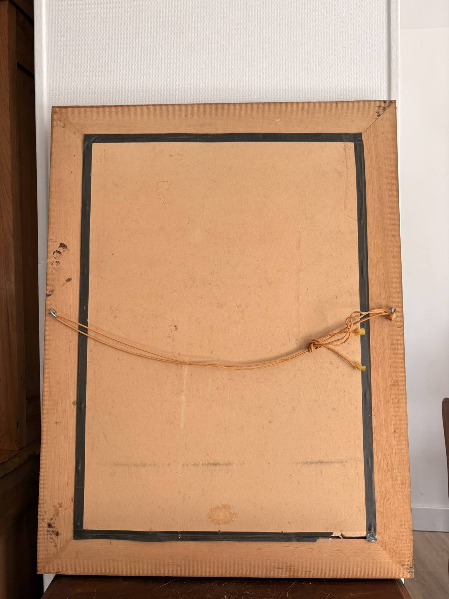 Golden Rectangular Wall Mirror Wood Louis XVI Style Acanthus Leaf Pearled