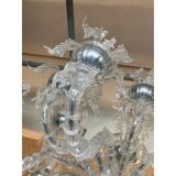 Contemporary "ca rezzonico" with flowers and leaves murano glass chandelier