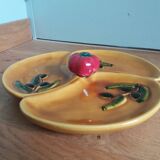 Aperitif serving dish in slip stamped Vallauris