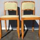 Pair of chairs Art Deco apple green fabric