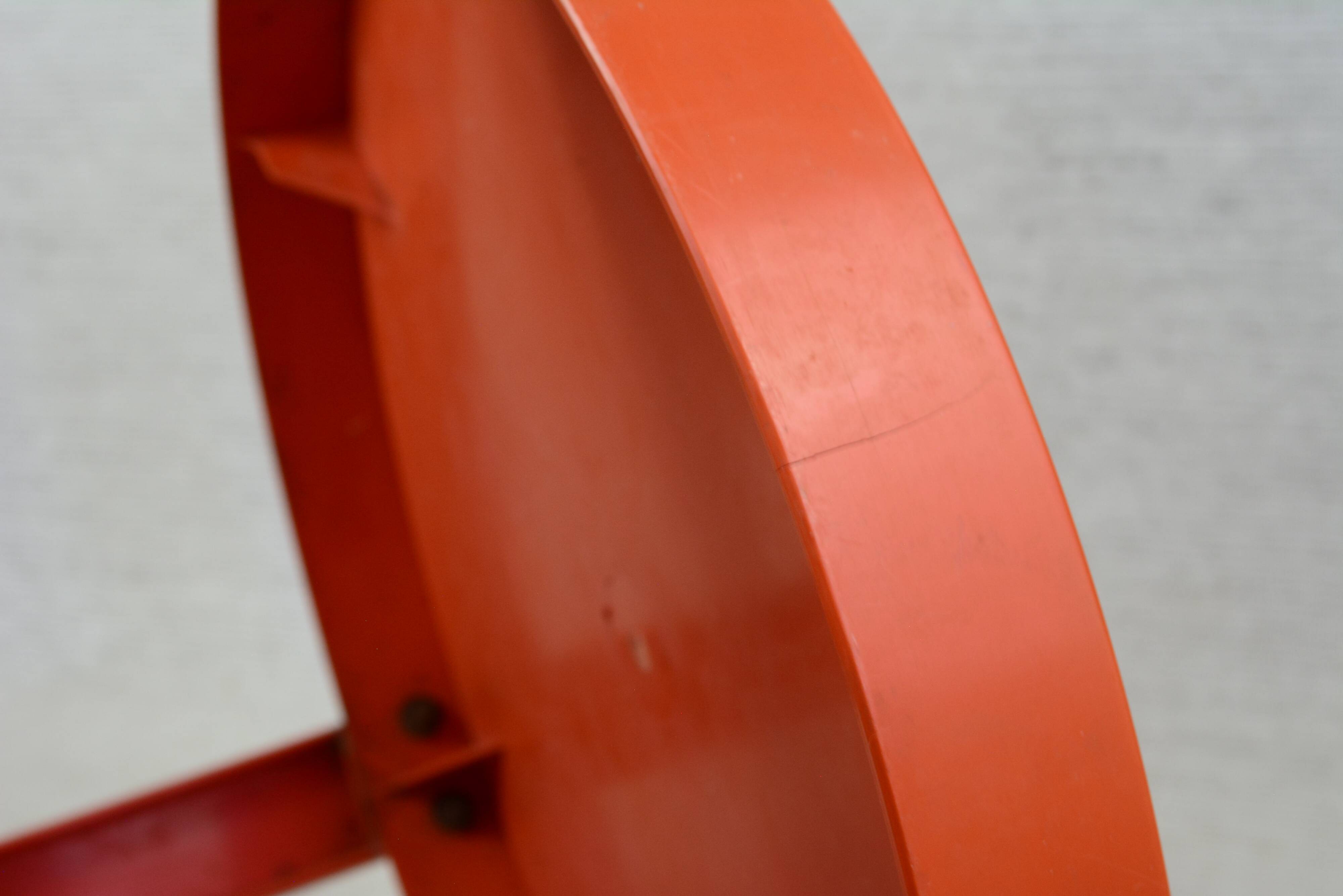 Table d'appoint à roulette / servante / desserte vintage orange - Kastilia