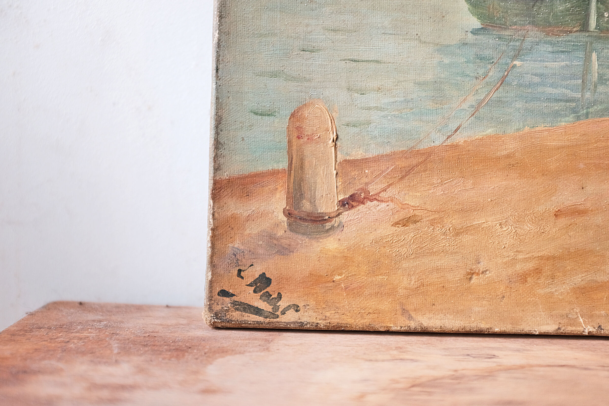 Old paintings signed, Marine nineteenth century